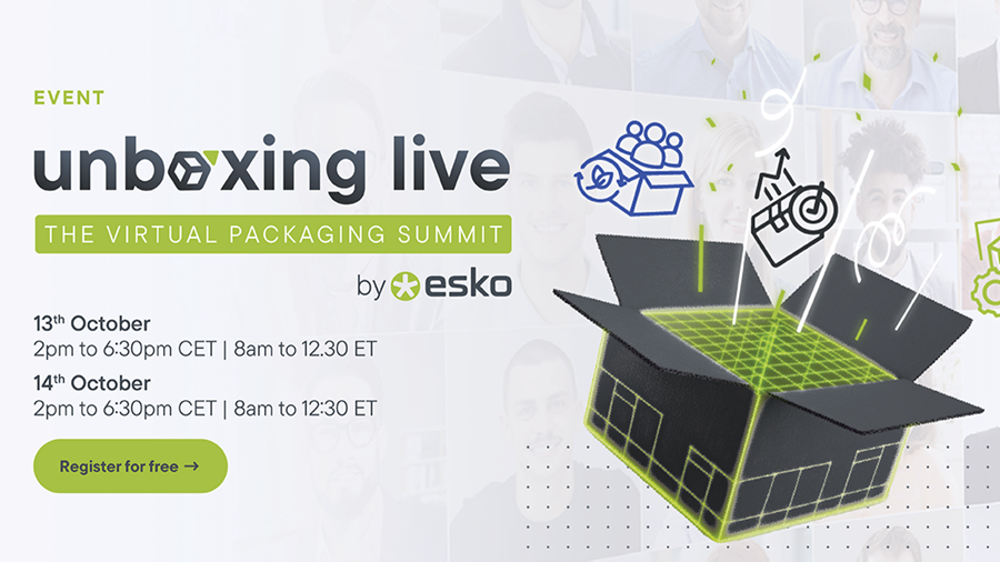 Esko brengt verpakkingssector samen tijdens virtuele ‘Unboxing Live’