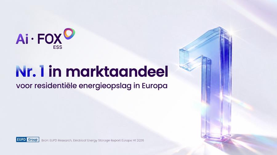 Fox ESS nummer 1 in marktaandeel binnen Europese residentiële energieopslag