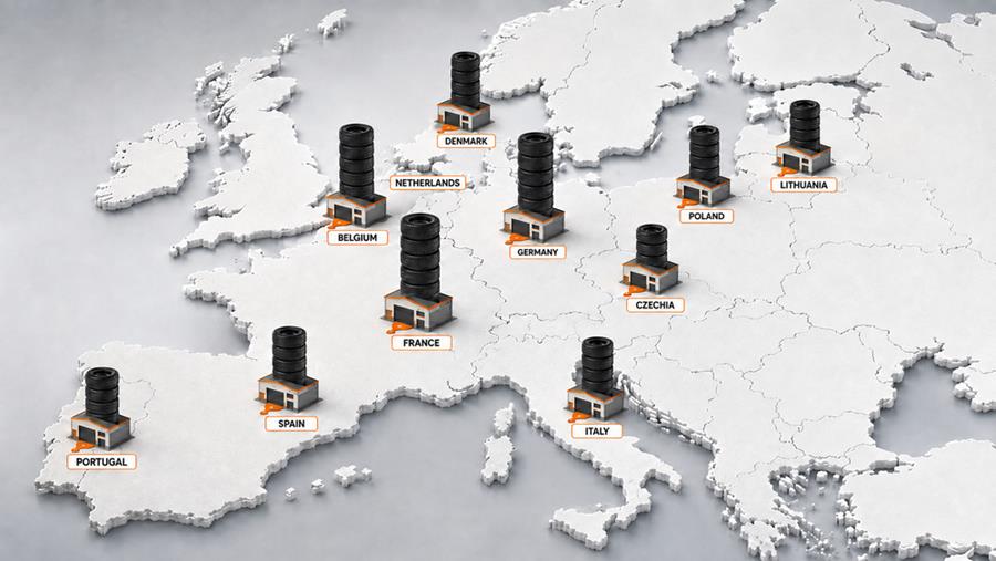 Een duidelijk overzicht van de bandenvoorraad in Europa