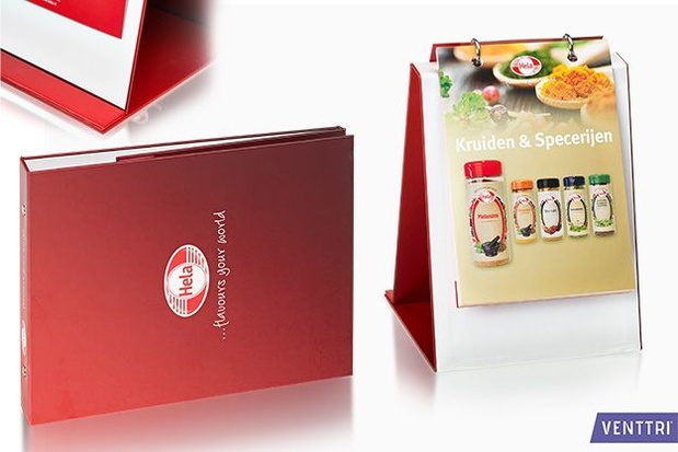 Bedrukte tafelflipover: efficiënt presentatieproduct in huisstijl van de klant