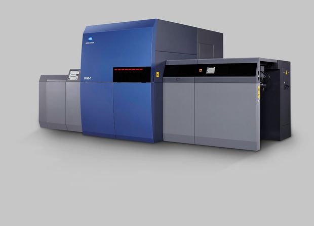 KM-1 inkjetpers: de oplossing tussen toner en offset productie