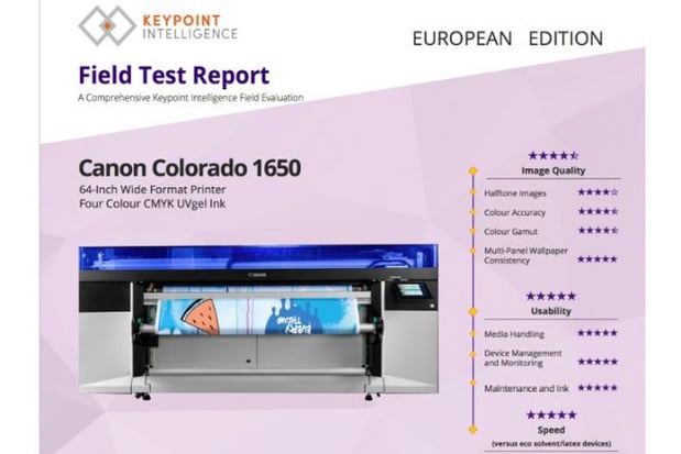 La Colorado 1650 de Canon testée par Keypoint Intelligence