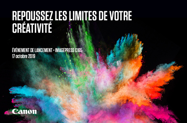 Canon vous invite le 17 octobre prochain au lancement de sa nouvelle imprimante de production, l'imagePRESS C165