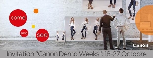 Invitation aux Canon Demo Weeks du 18 au 27 octobre
