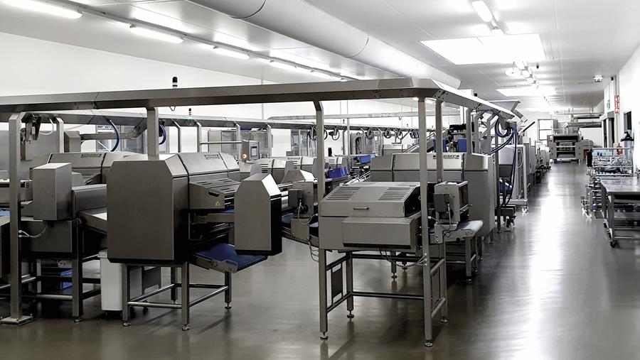 Bekabeling van bakkerijproductieapparatuur