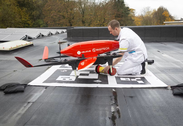 Drones vervoeren bloedstalen naar Jan Yperman Ziekenhuis
