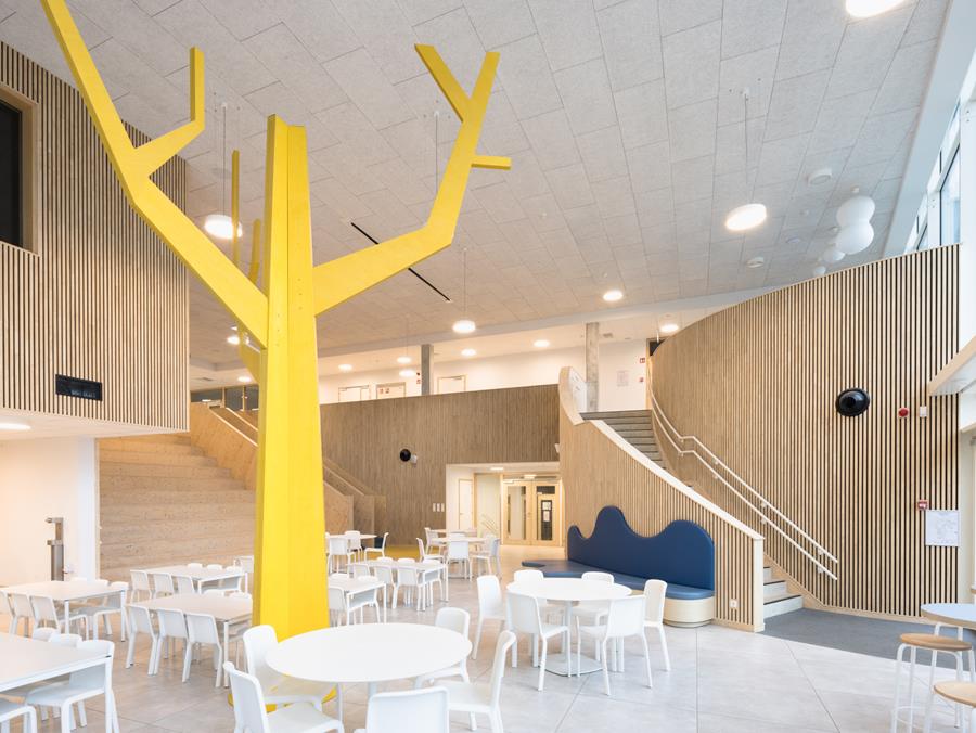Le produit acoustique de type Ls m utilisé dans l'école BS Klim Op Zandbergen, projet intérieur remporte un prestigieux prix international d'architecture au World Architecture Festival 2025