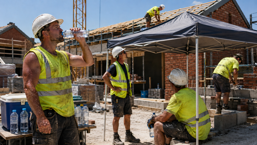 Première chaleur sur le chantier